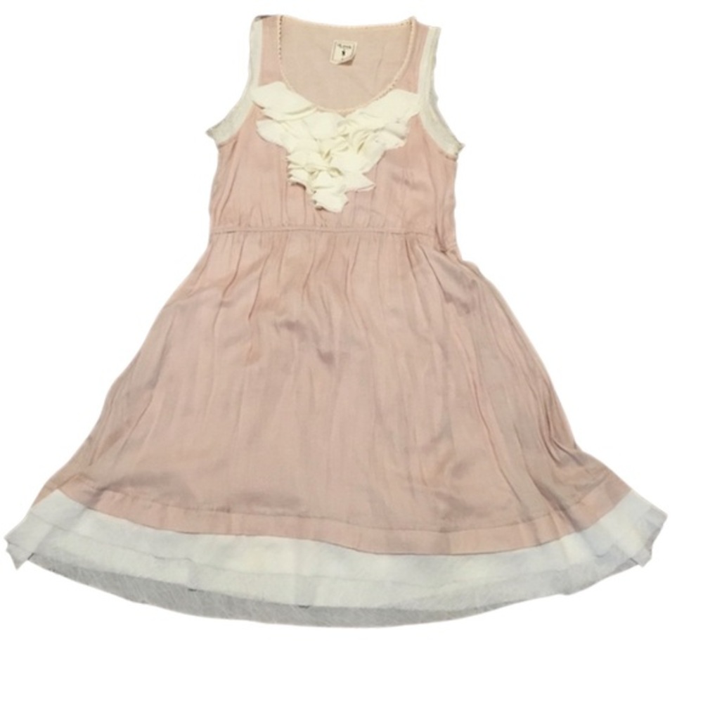 I Look Dusty Rose Ruffled‎ Dress with V-Neck